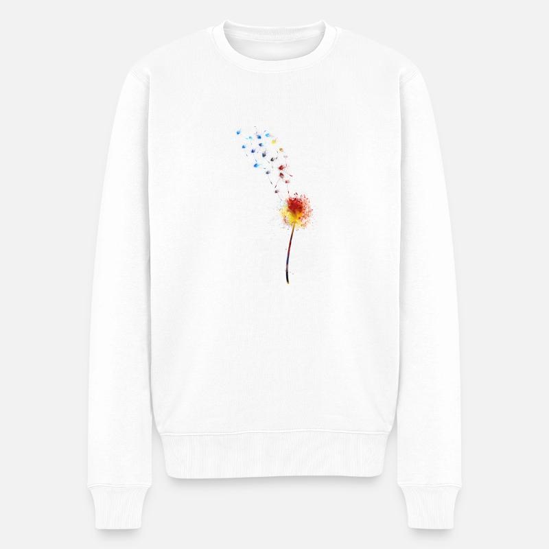pissenlit - Pull Premium bio Homme - blanc