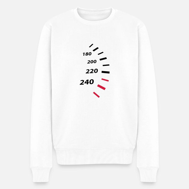 tacho, km h - Männer Premium Bio Pullover - Weiß