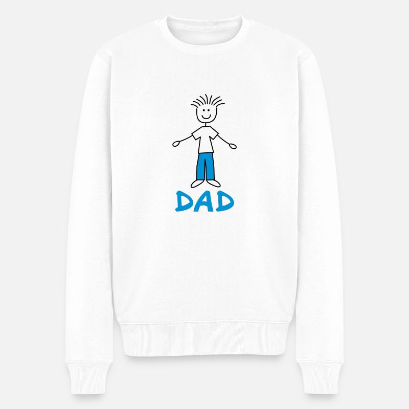 Dad - Männer Premium Bio Pullover - Weiß