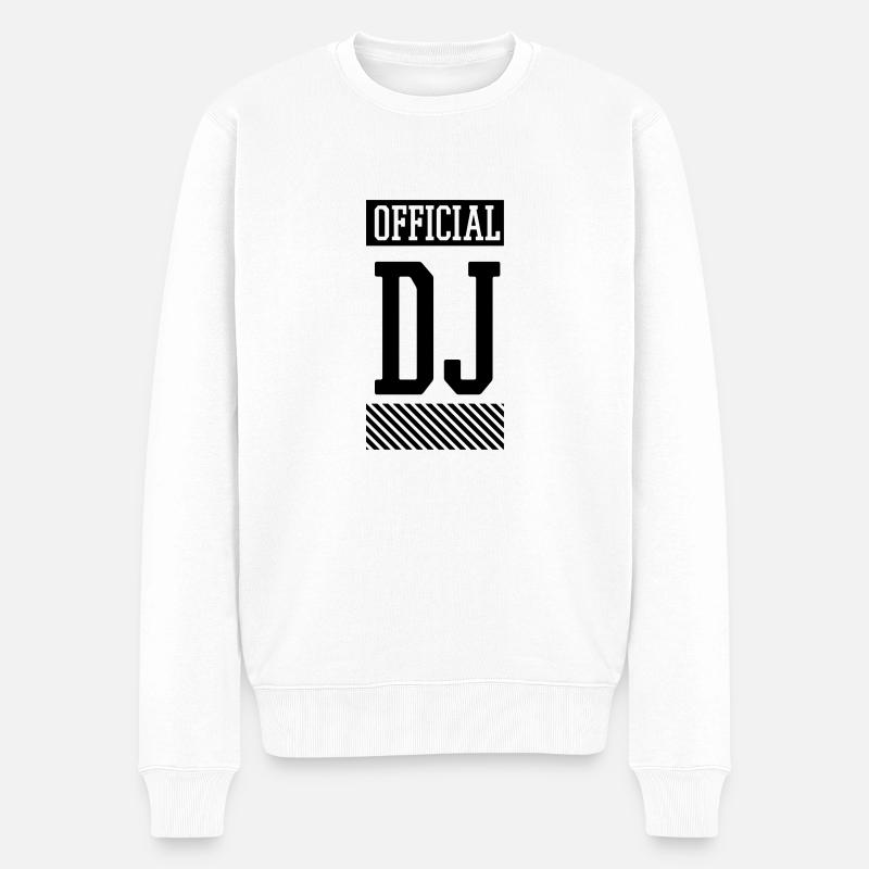 OFFICIAL DJ - Männer Premium Bio Pullover - Weiß