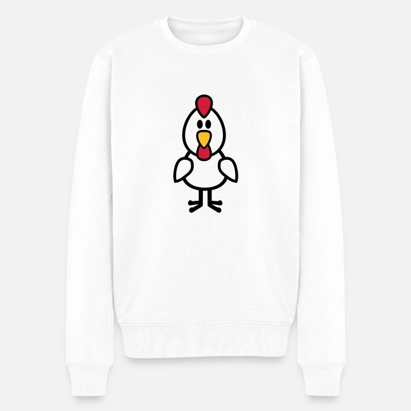 Poule - Pull Premium bio Homme - blanc