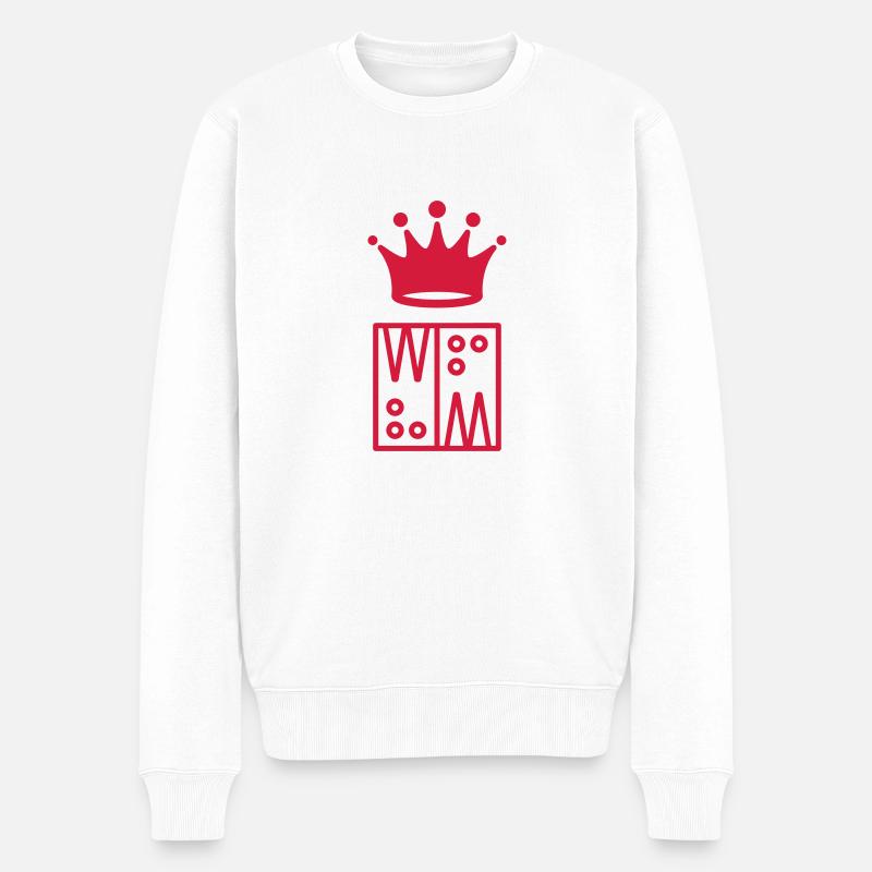 Backgammon / Spiel / Player / Schach - Männer Premium Bio Pullover - Weiß