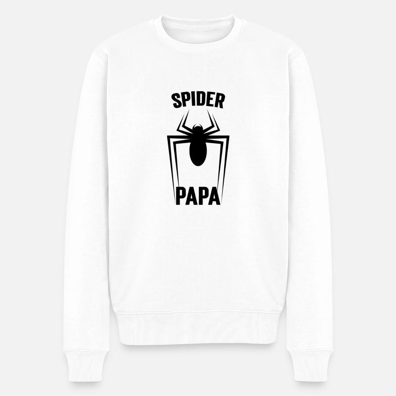 Spider Papa - Pull Premium bio Homme - blanc