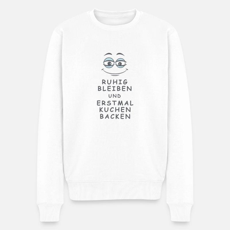 Kuchen backen - Männer Premium Bio Pullover - Weiß