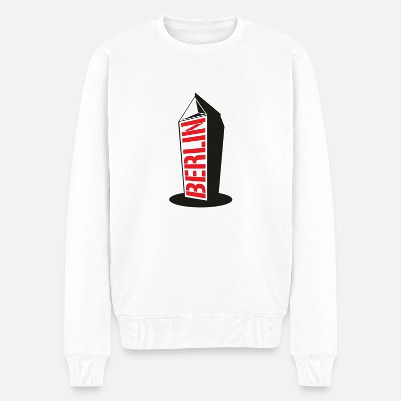 Berliner Milchbübchen - Männer Premium Bio Pullover - Weiß