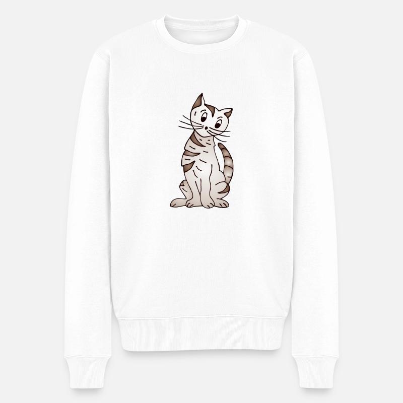 Chat - Pull Premium bio Homme - blanc