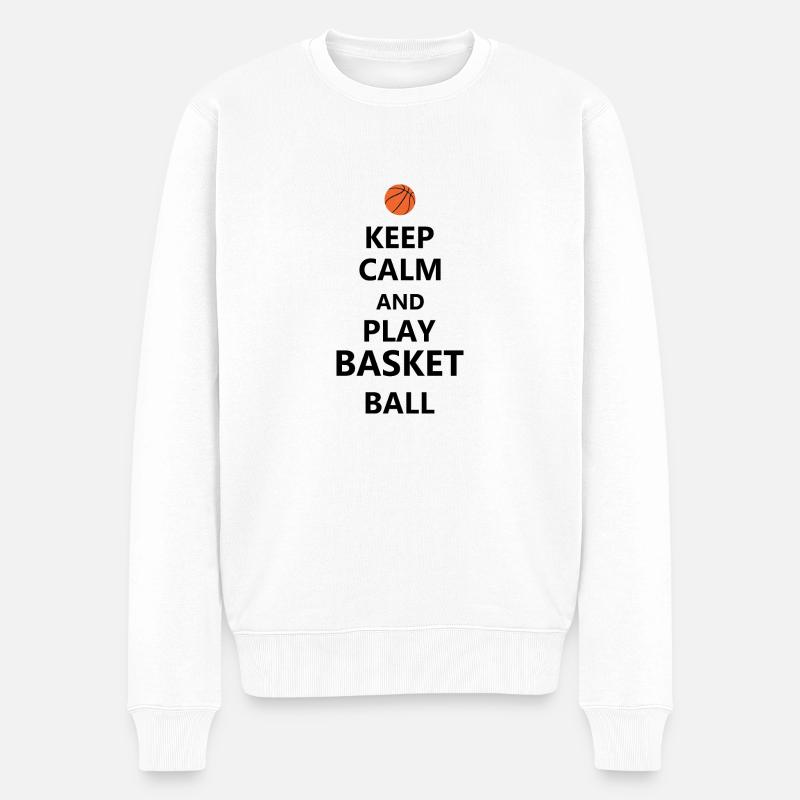 Basketball - Männer Premium Bio Pullover - Weiß