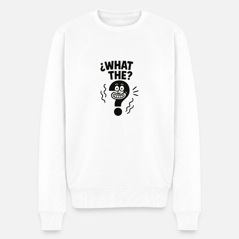 What The? - Männer Premium Bio Pullover - Weiß