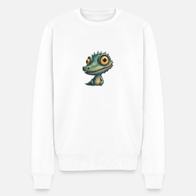 Drôle de crocodile - Pull Premium bio Homme - blanc