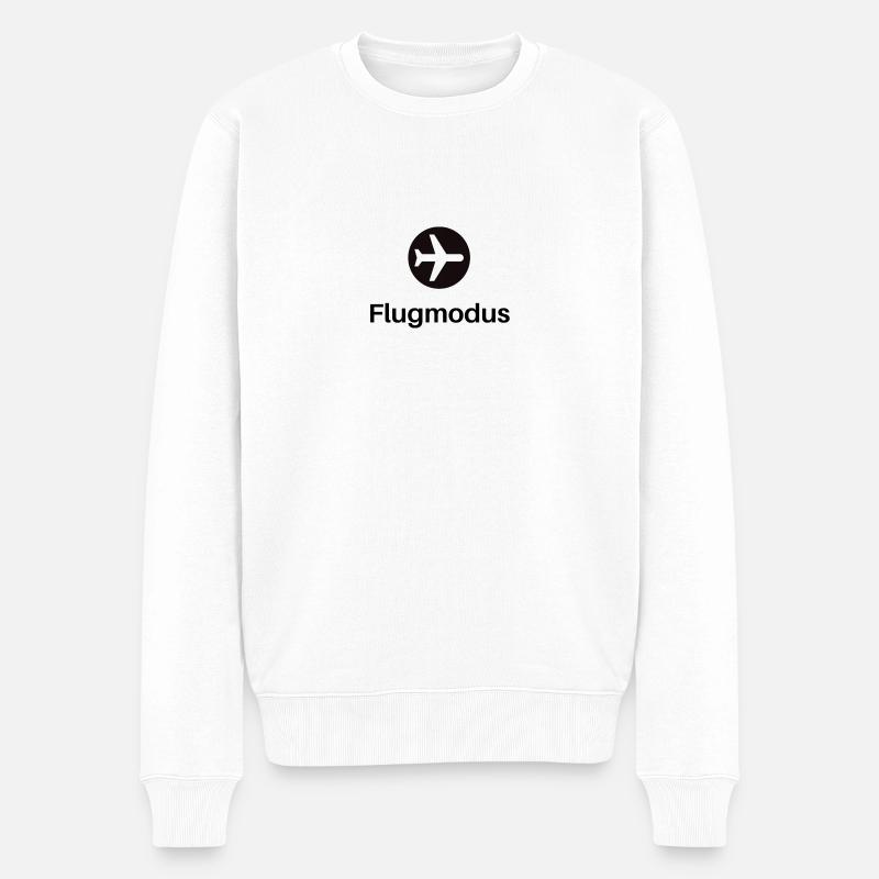 Flugmodus - Männer Premium Bio Pullover - Weiß