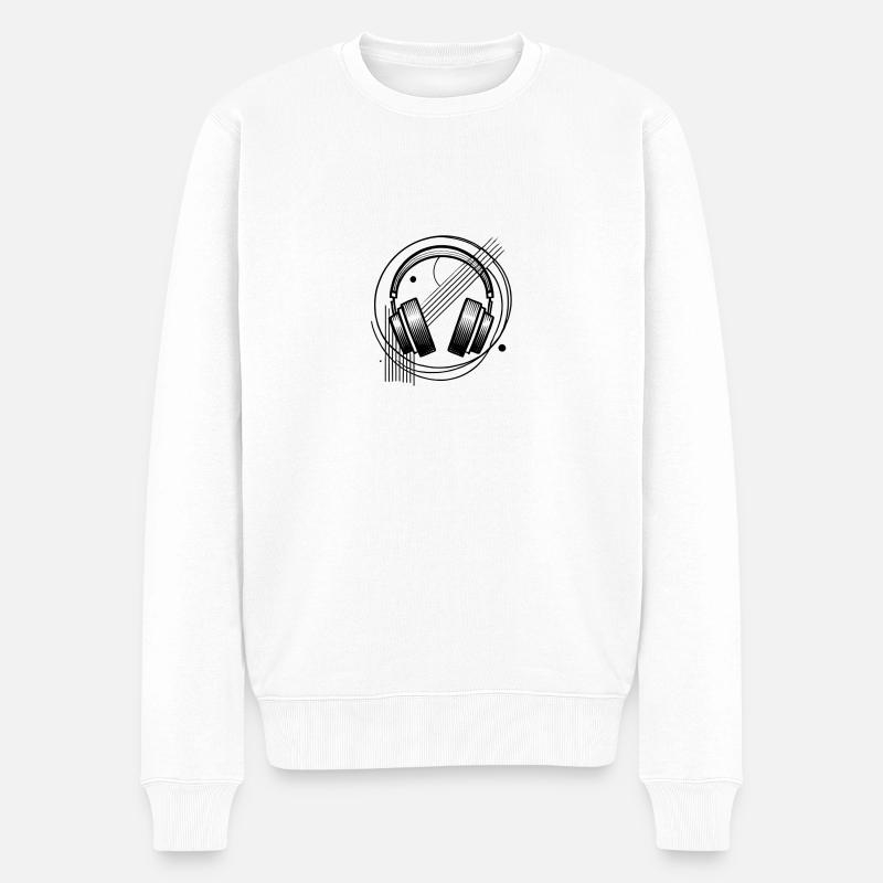 Helm - Männer Premium Bio Pullover - Weiß