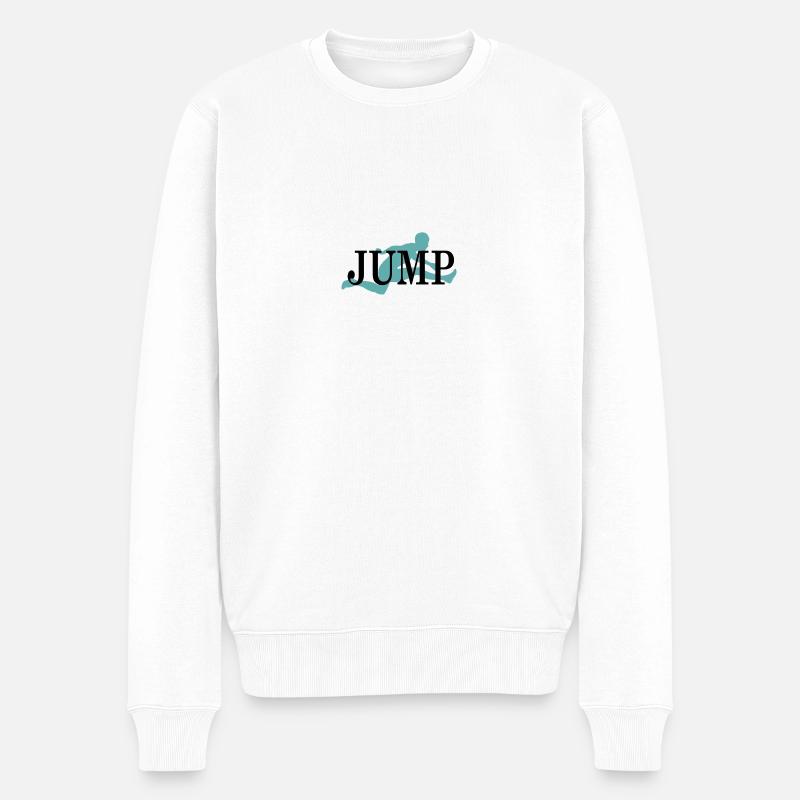 jump - Männer Premium Bio Pullover - Weiß