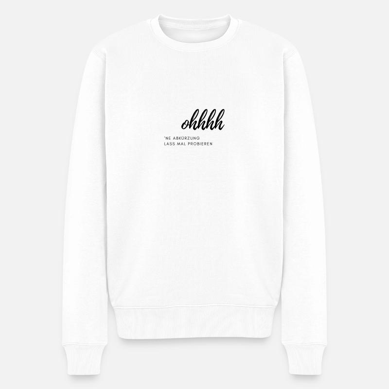 Abkürzung - Männer Premium Bio Pullover - Weiß