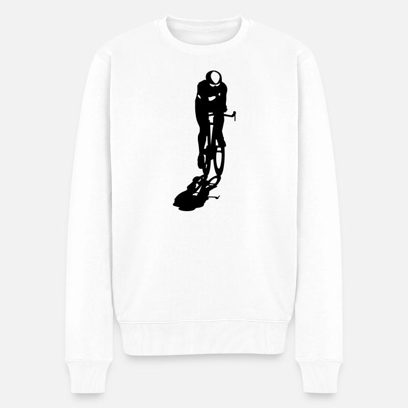 Rennrad  - Männer Premium Bio Pullover - Weiß