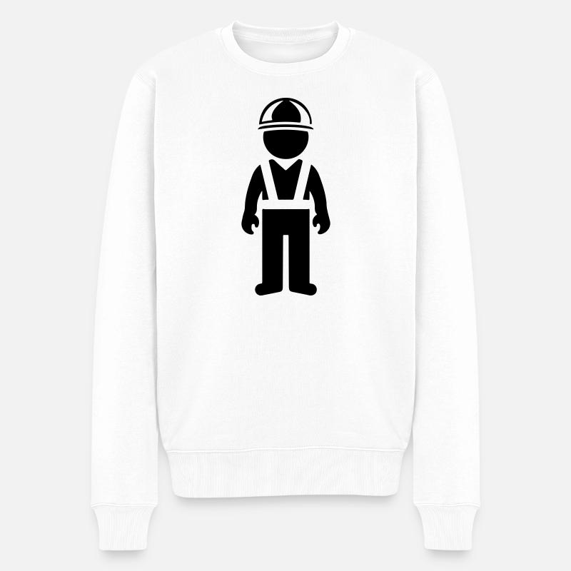 Ouvrier du bâtiment - Pull Premium bio Homme - blanc