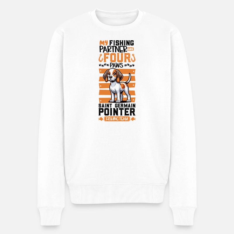 Pêche et Braque Saint-Germain - Pull Premium bio Homme - blanc