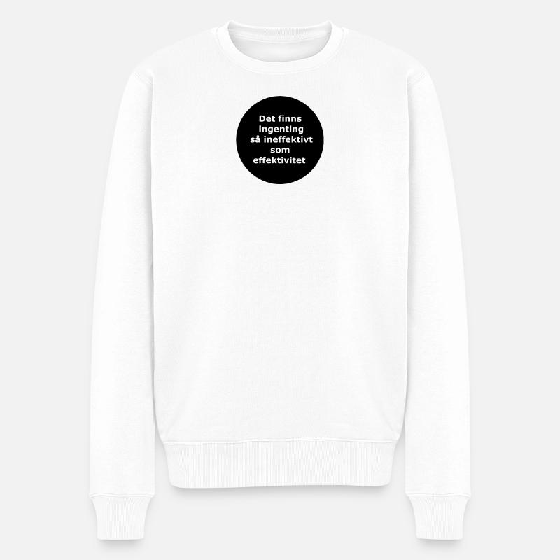 Da ist nichts,,,(Schwarzer Kreis) - Männer Premium Bio Pullover - Weiß