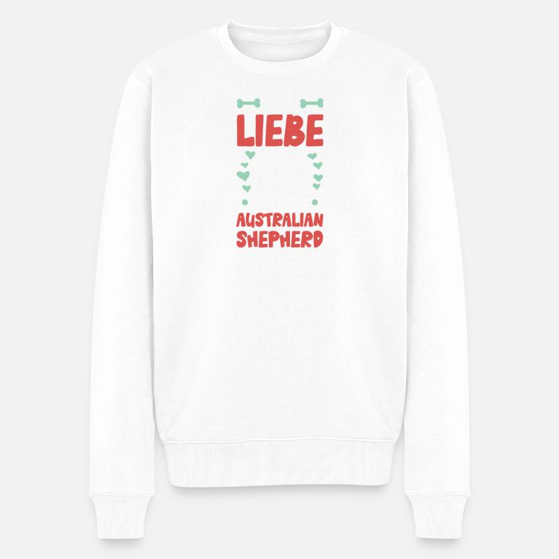 J’adore mon berger australien - Pull Premium bio Homme - blanc