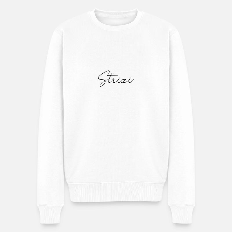Strici - Männer Premium Bio Pullover - Weiß