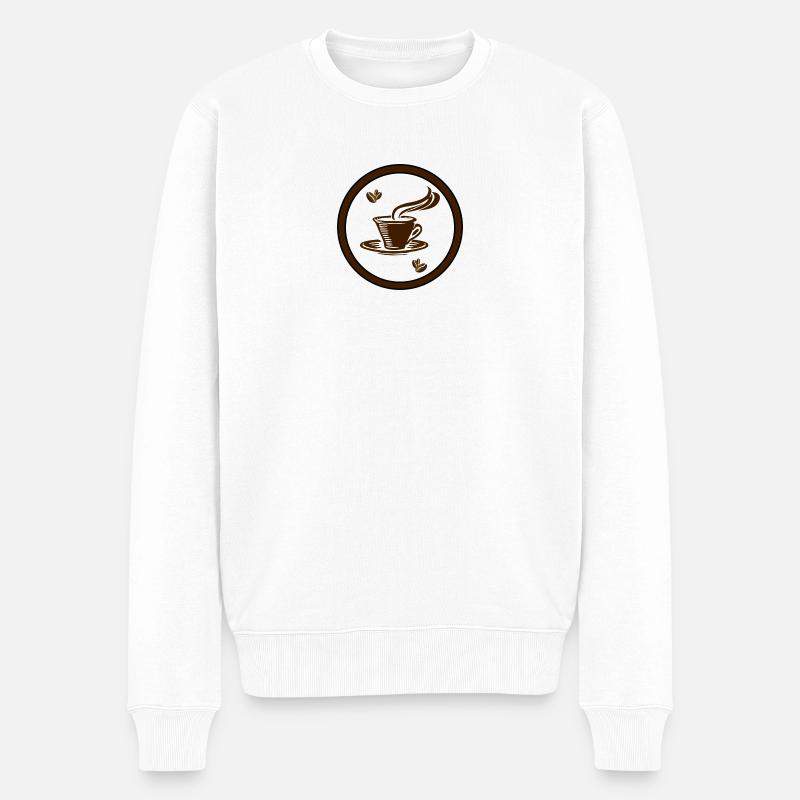 Cafe - Pull Premium bio Homme - blanc