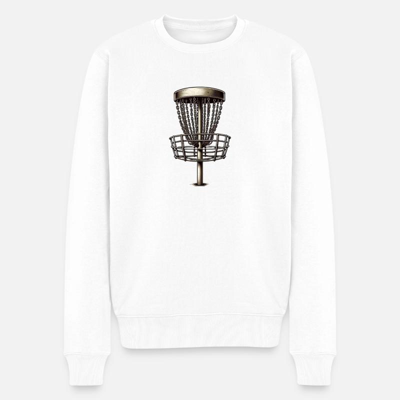 Discgolf - Männer Premium Bio Pullover - Weiß