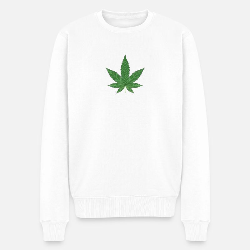 Weed - Pull Premium bio Homme - blanc