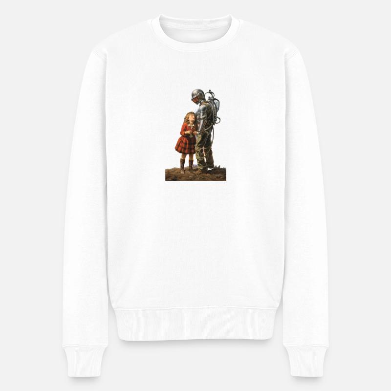 Du und Ich - Männer Premium Bio Pullover - Weiß