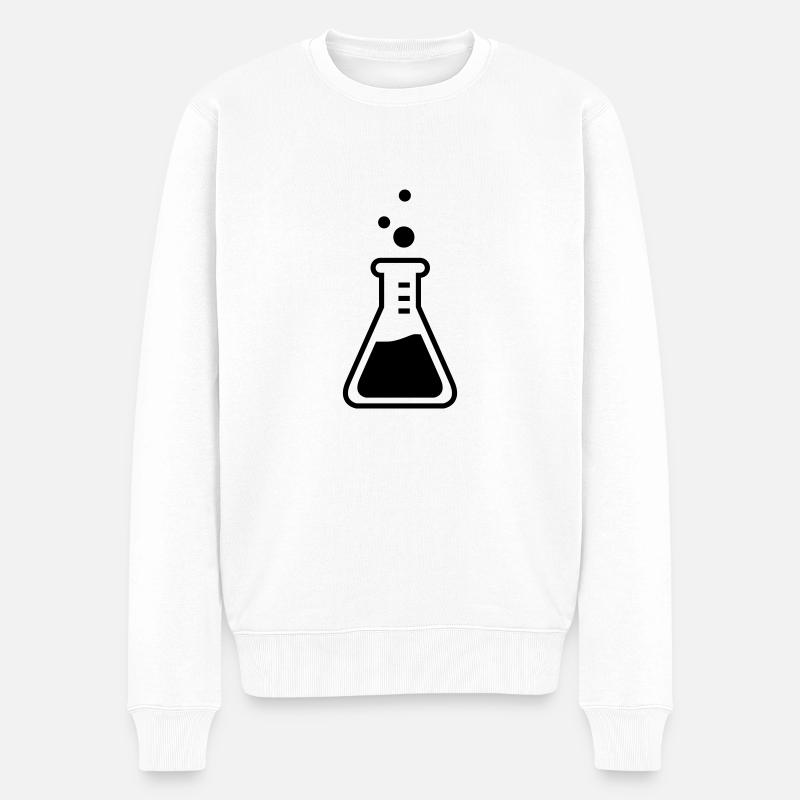 reagenzglas - Männer Premium Bio Pullover - Weiß