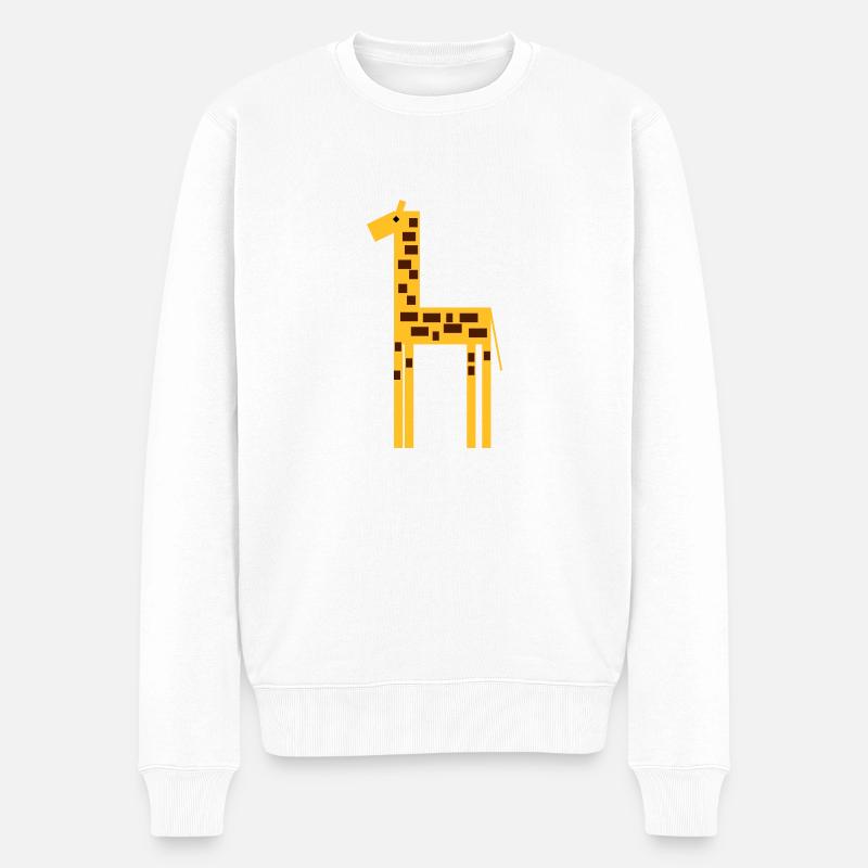 giraffe 2 - Männer Premium Bio Pullover - Weiß