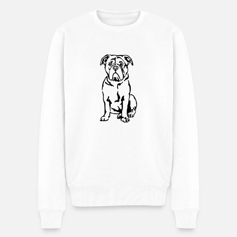 Continental Bulldog - Männer Premium Bio Pullover - Weiß