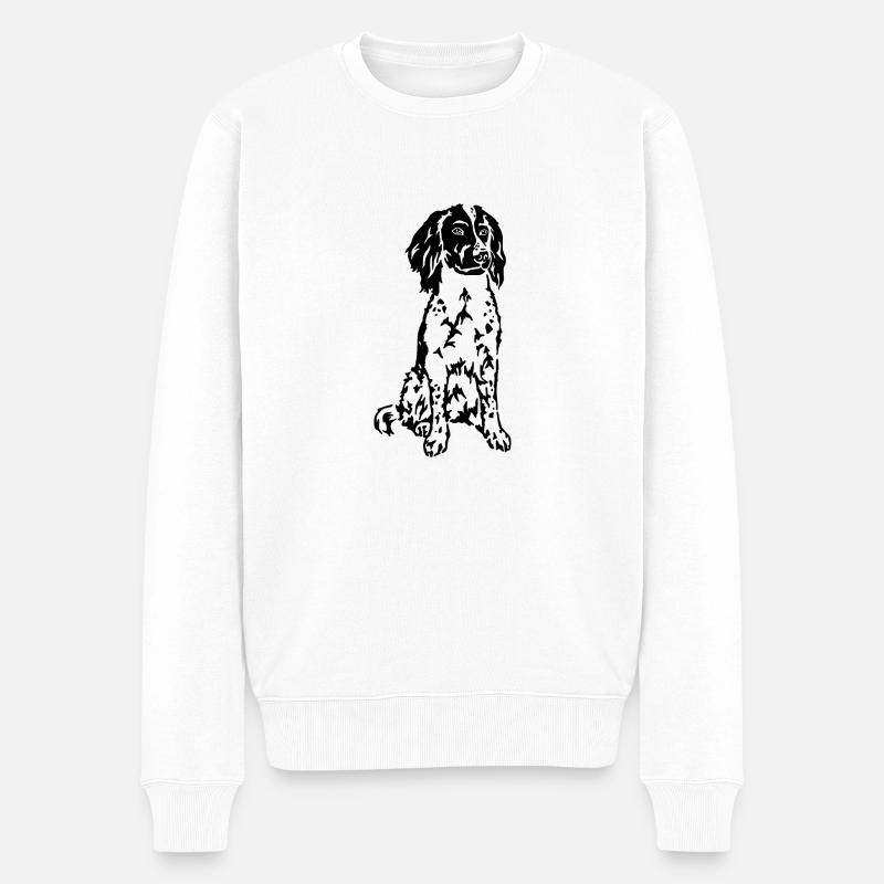 Münsterländer - Männer Premium Bio Pullover - Weiß