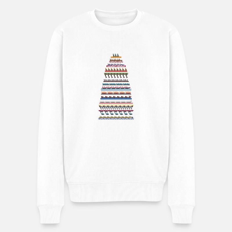 Conception de montagnes russes Cedar Point - Pull Premium bio Homme - blanc