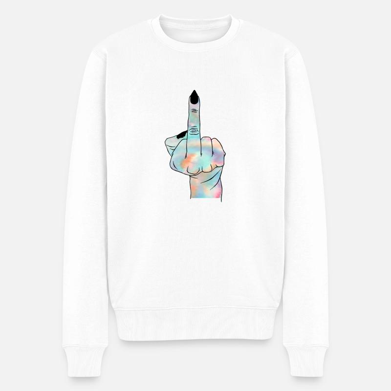 Hexenfinger - Männer Premium Bio Pullover - Weiß