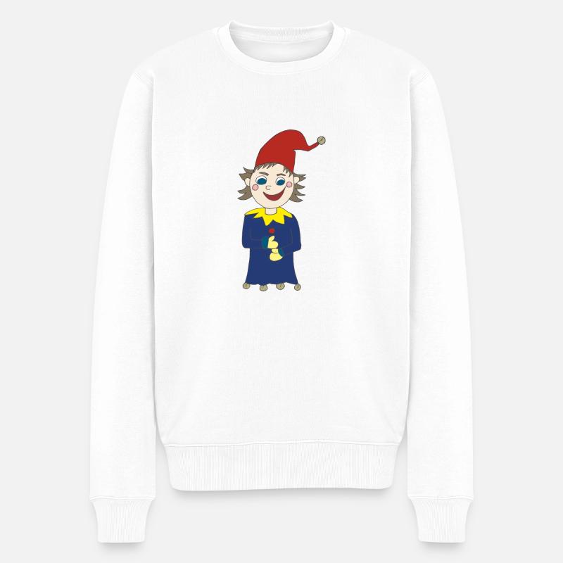 clown - Pull Premium bio Homme - blanc