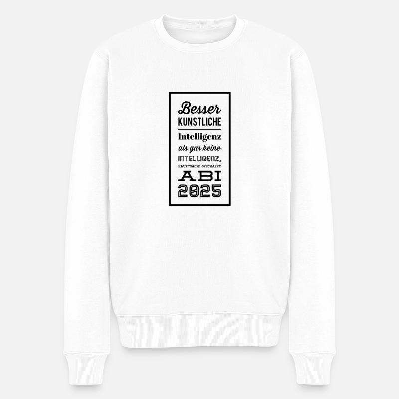 Abschluss - Männer Premium Bio Pullover - Weiß