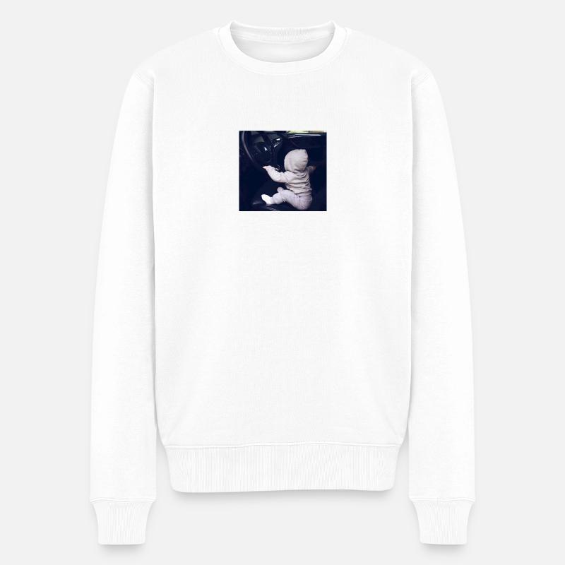 Auto Baby - Männer Premium Bio Pullover - Weiß