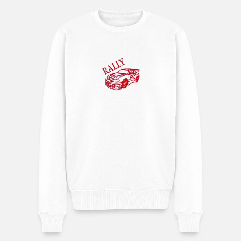 Rally Auto - Männer Premium Bio Pullover - Weiß