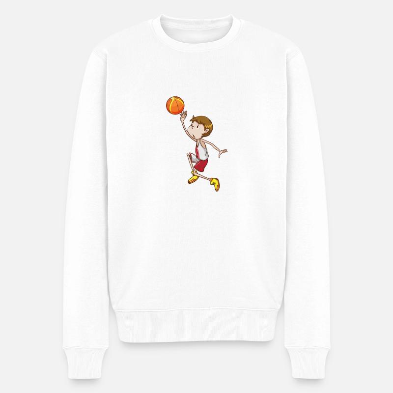 Ballsport - Männer Premium Bio Pullover - Weiß