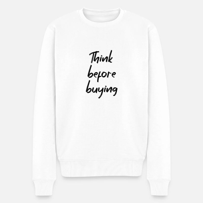 Minimalisme - Pull Premium bio Homme - blanc