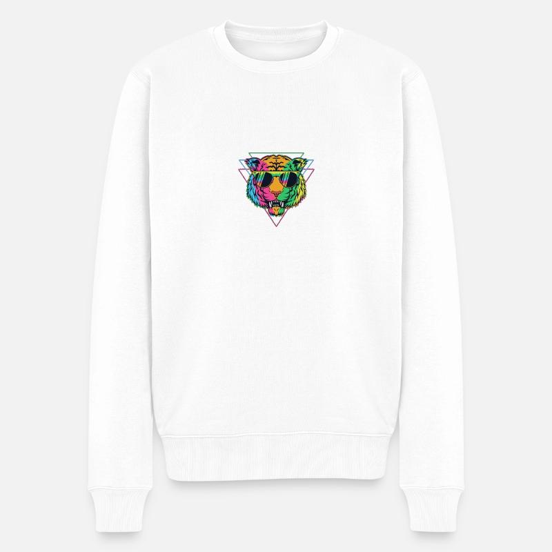 TIGER FUN - Pull Premium bio Homme - blanc