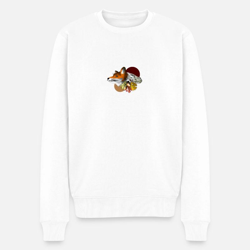 automne Foxey - Pull Premium bio Homme - blanc