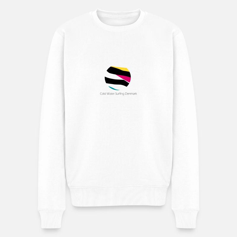 Cold water surfing denmark - Männer Premium Bio Pullover - Weiß