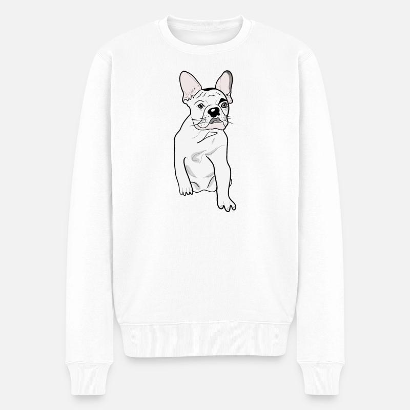 SÜSSER MOPS - Männer Premium Bio Pullover - Weiß