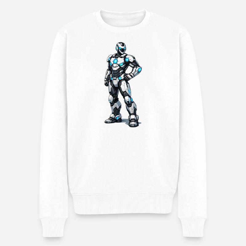 Robot - Pull Premium bio Homme - blanc