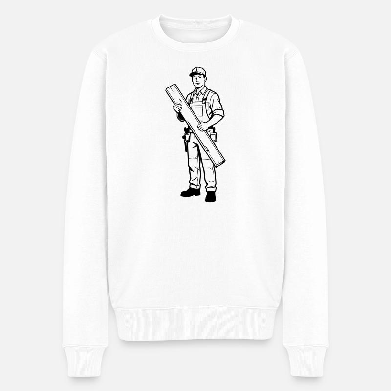 Charpentier - Pull Premium bio Homme - blanc