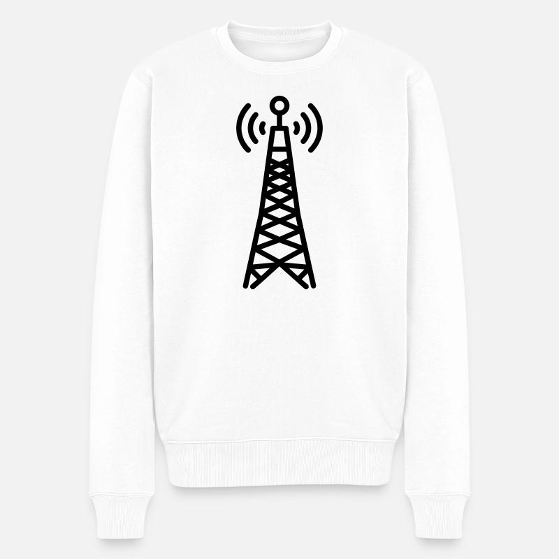 Radioturm - Männer Premium Bio Pullover - Weiß