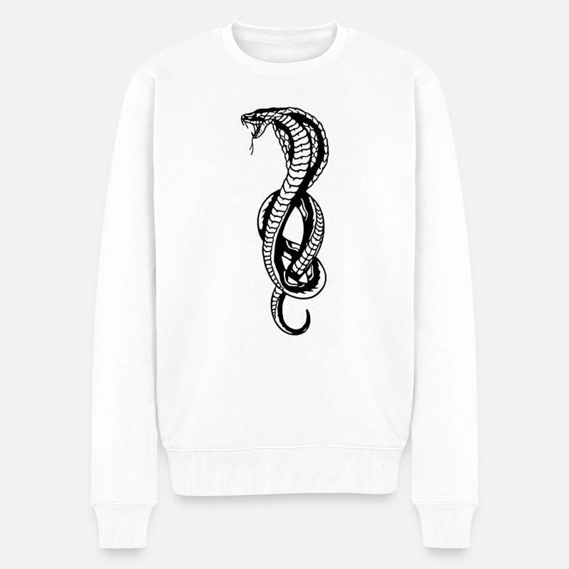 COBRA - SERPENT - Pull Premium bio Homme - blanc