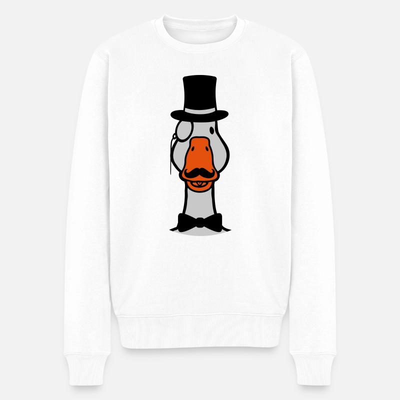 Cylindre Comic Goose Sir - Pull Premium bio Homme - blanc