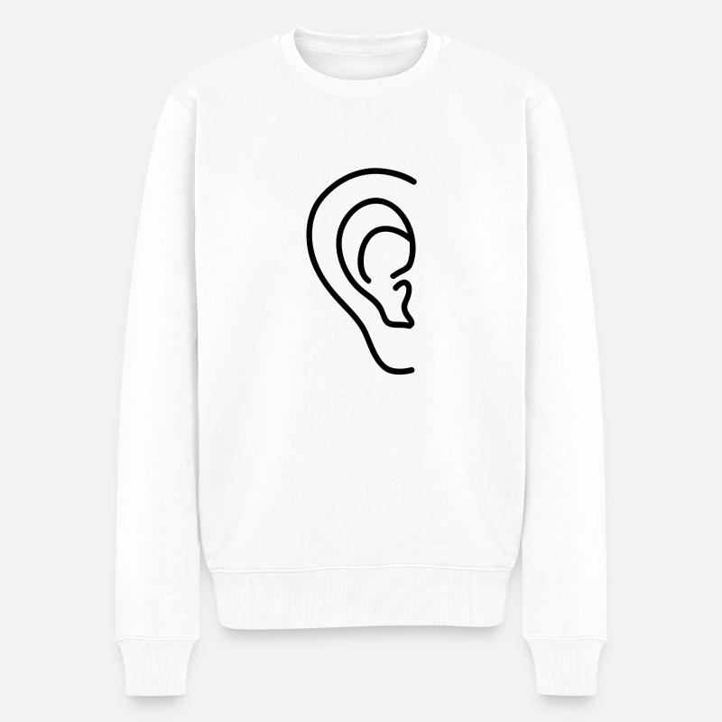 ear - Männer Premium Bio Pullover - Weiß