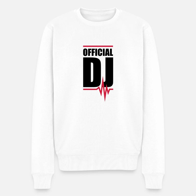 dj___f2 - Männer Premium Bio Pullover - Weiß